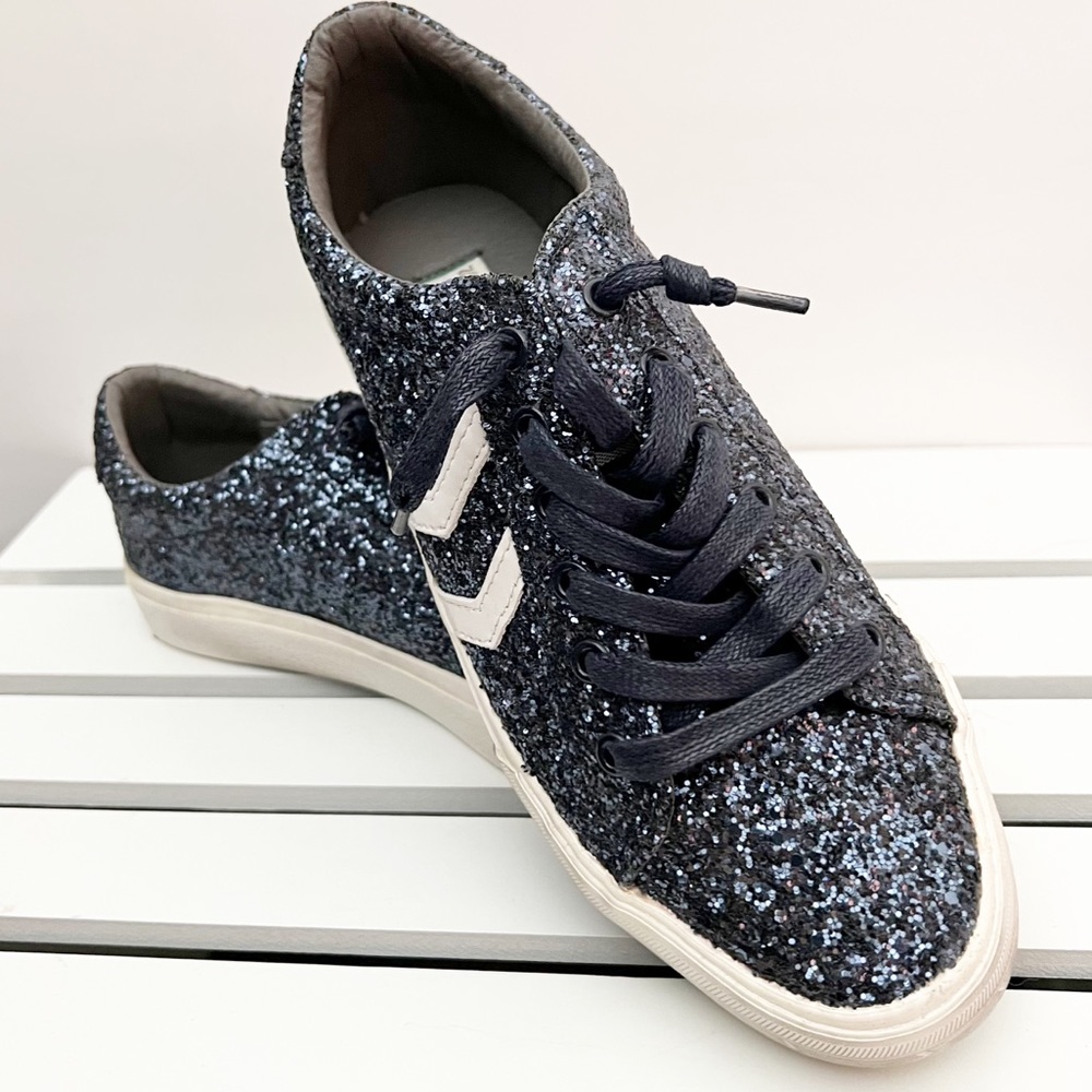 VINTAGE HAVANA FUTURE sparkle glitter SHINY sneakers tennis shoes SIZE 8 euc